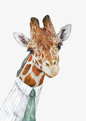 Wall Art - Painting - Mr Giraffe by Animal Crew