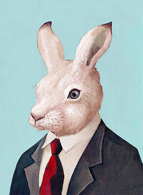 Wall Art - Painting - Mr Rabbit by Animal Crew