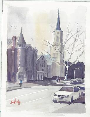 Wall Art - Painting - Mulberry Street Scene by Scott Serafy