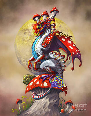 Wall Art - Digital Art - Mushroom Dragon by Stanley Morrison