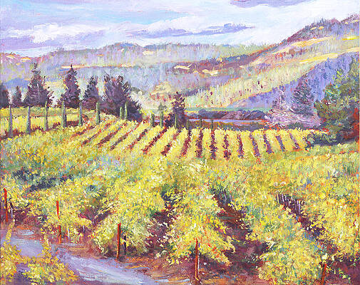 Wall Art - Painting - Napa Valley Vineyards by David Lloyd Glover