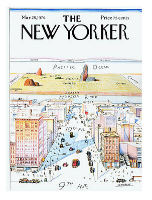 Wall Art - Painting - New Yorker March 29, 1976 by Saul Steinberg