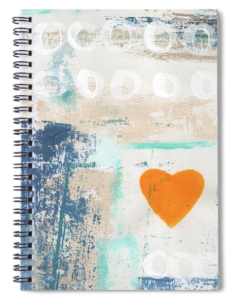 Orange Heart- Abstract Painting Spiral Notebook