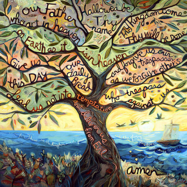 Wall Art - Painting - Our Father by Jen Norton