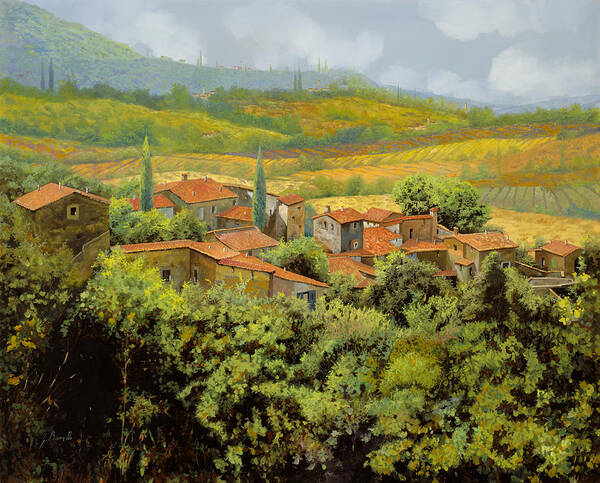 Wall Art - Painting - Paesaggio Toscano by Guido Borelli