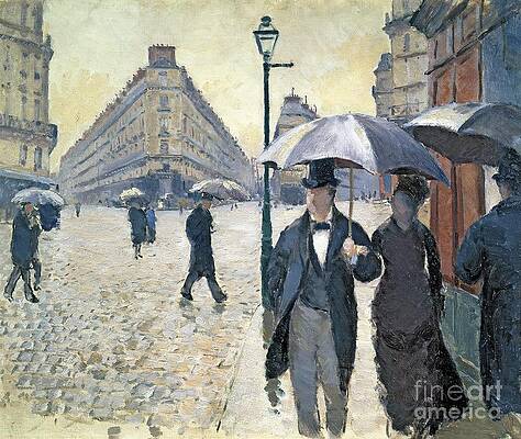 Wall Art - Painting - Paris a Rainy Day by Gustave Caillebotte