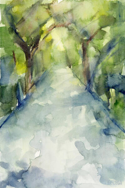 Wall Art - Painting - Path Conservatory Garden Central Park Watercolor Painting by Beverly Brown