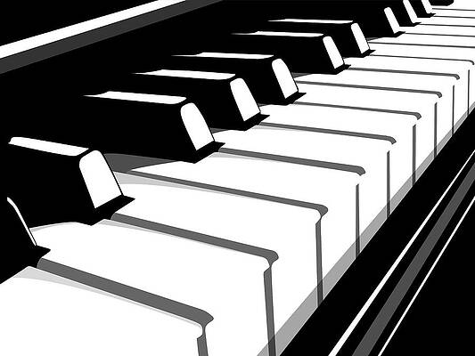 Wall Art - Digital Art - Piano Keyboard no2 by Michael Tompsett