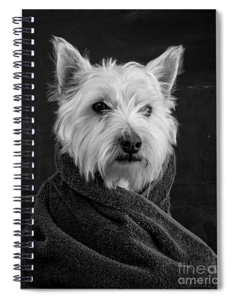Portrait Of A Westie Dog Spiral Notebook