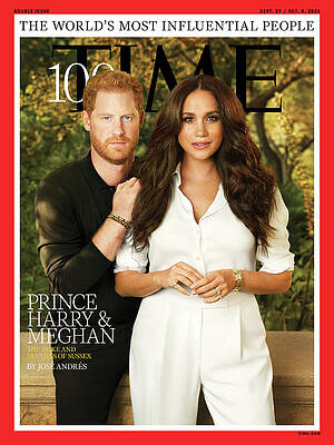 Wall Art - Photograph - 2021 TIME100 - Prince Harry and Meghan by Photograph by Pari Dukovic for TIME