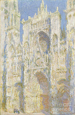 Wall Art - Painting - Rouen Cathedral West Facade by Claude Monet