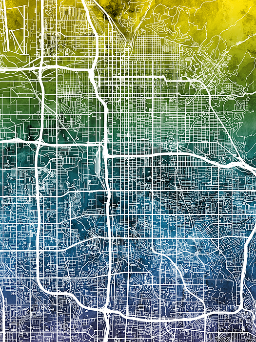 Salt Lake City Map Art for Sale