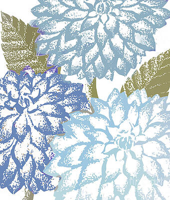 Wall Art - Painting - Sea Dahlias I by Mindy Sommers