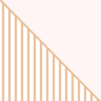 Wall Art - Digital Art - Soft Blush and Coral Stripe Triangles by Linda Woods