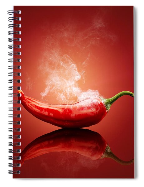 Steaming Hot Chilli Spiral Notebook