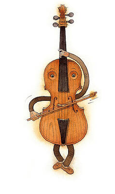 Wall Art - Painting - Stradivarius Violin by Kestutis Kasparavicius