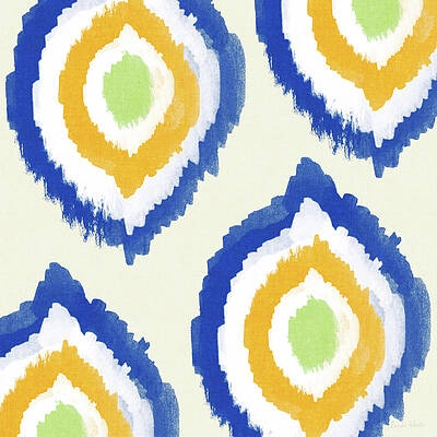 Wall Art - Painting - Summer Ikat- Art by Linda Woods by Linda Woods