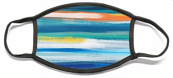 Summer Surf 3- Art By Linda Woods Face Mask
