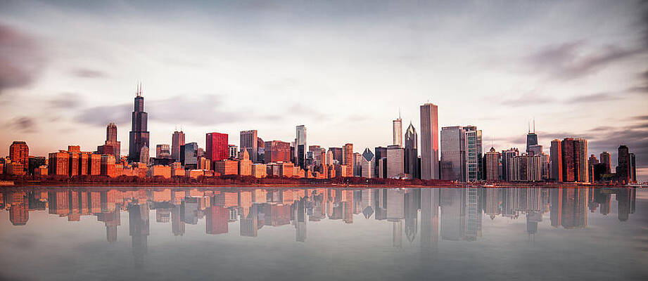 Wall Art - Photograph - Sunrise At Chicago by Marcin Kopczynski