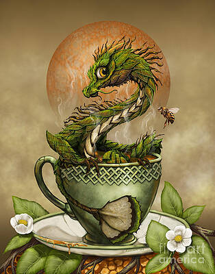 Wall Art - Digital Art - Tea Dragon by Stanley Morrison