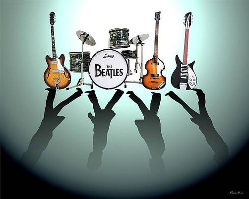 Wall Art - Digital Art - The Beatles by Yelena Day
