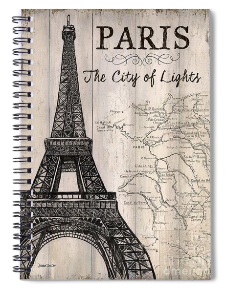 Vintage Travel Poster Paris Spiral Notebook