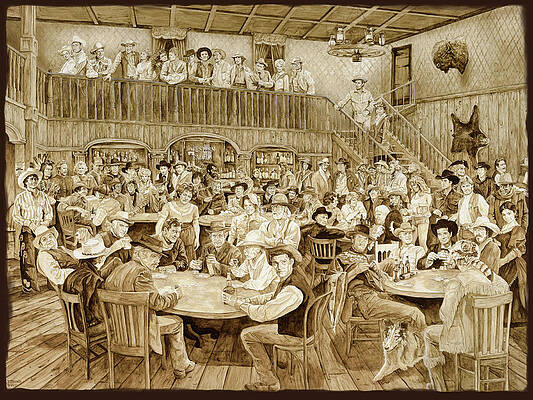Wall Art - Painting - Western Saloon by Tim Joyner