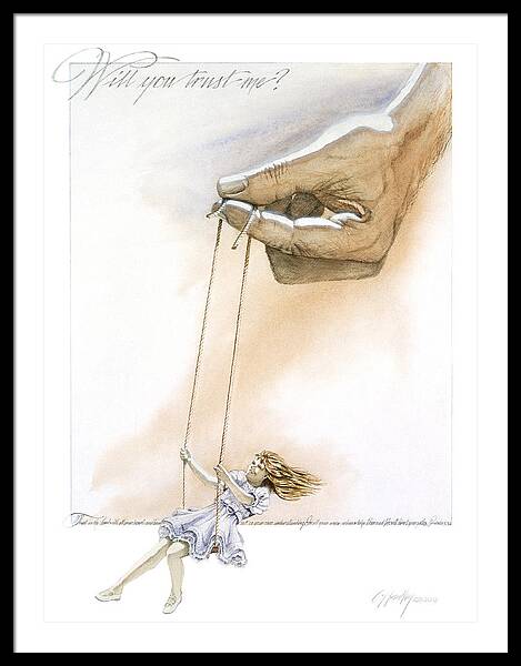 Will You Trust Me Blonde Framed Print