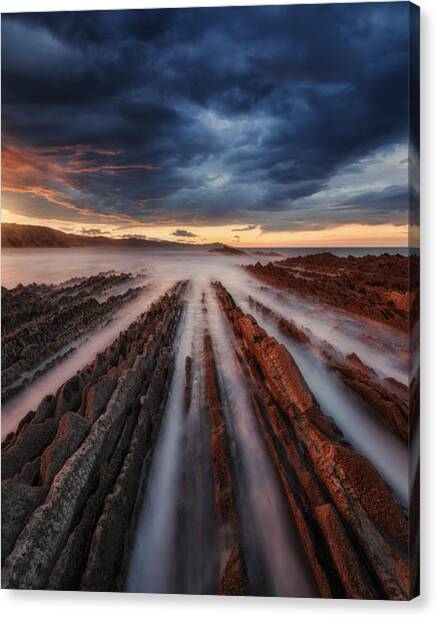 Zumaia Flysch 6 Canvas Print