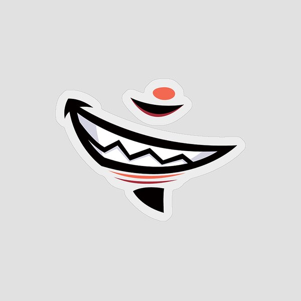 Devilish Grin Cartoon Mouth Sticker