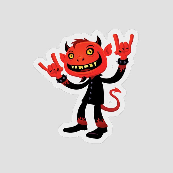 Heavy Metal Devil Sticker