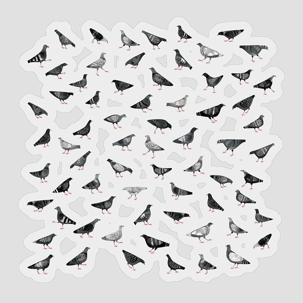 Pigeons Doing Pigeon Things Sticker
