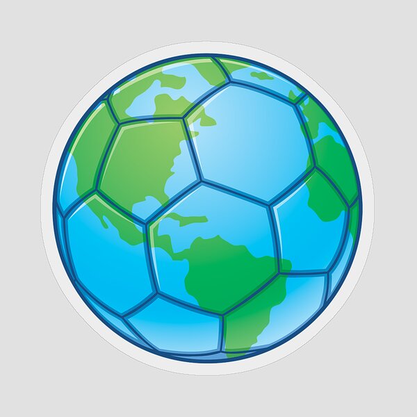 Planet Earth World Cup Soccer Ball Sticker