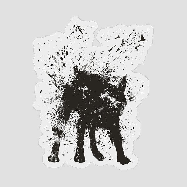 Wet Dog Sticker