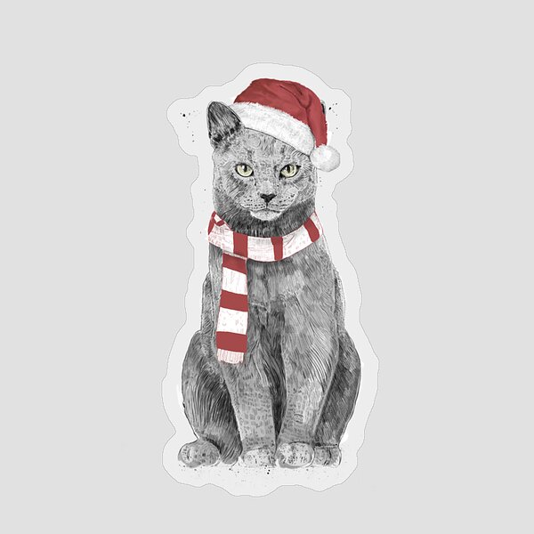 Xmas Cat Sticker